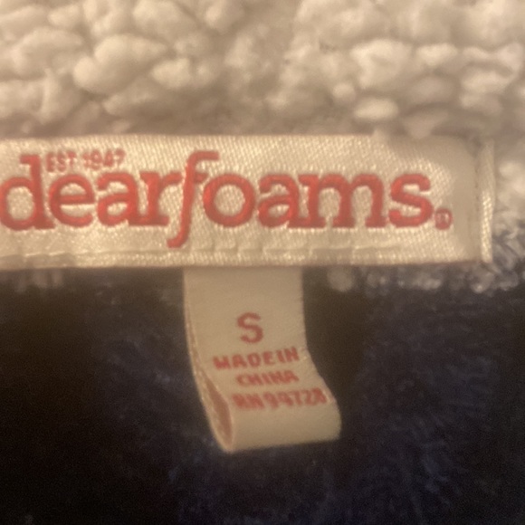 🤩FREE when bundled w/ Reg price itemDearfoams blue/white polka dot robe - Picture 2 of 4